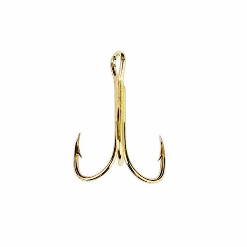 Eagle Claw 2x Gold Treble Hook